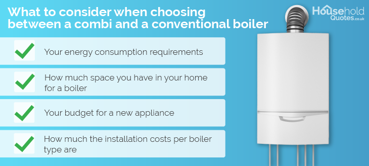 Combi vs conventional boiler checklist