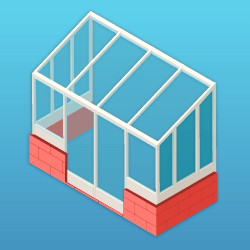 Lean to brick conservatory