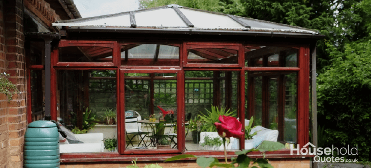Edwardian brick conservatory 