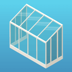 lean to glass roof with uPVC frame price