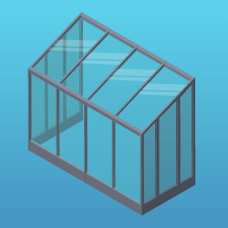 Lean to glass roof with aluminium frame price