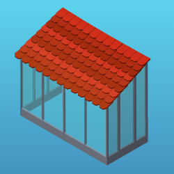 Lean to tiled roof with aluminium frame