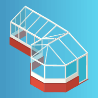 p shaped conservatory style 