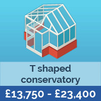 T shaped conservatory UK price range