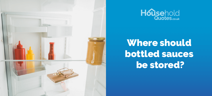 Where should bottled sauces be stored?